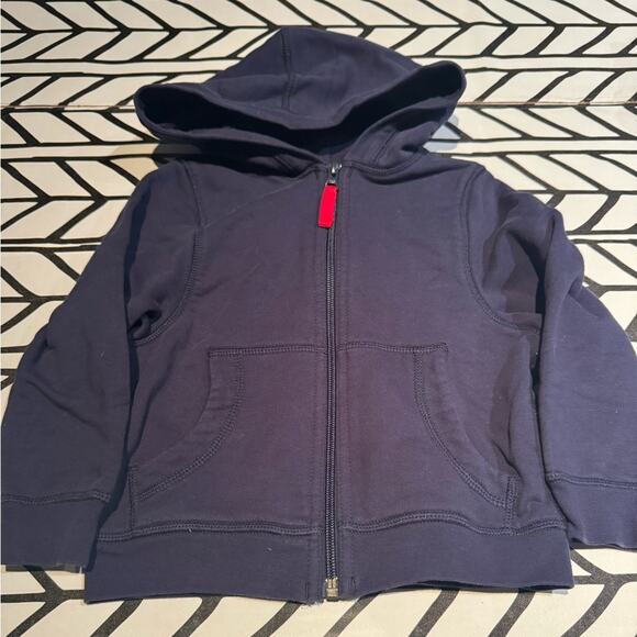 Hanna Andersson navy blue zip up hoodie size 90 = 3 - Picture 1 of 5